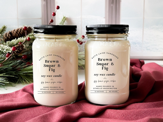 Brown Sugar & Fig Soy Wax Candle