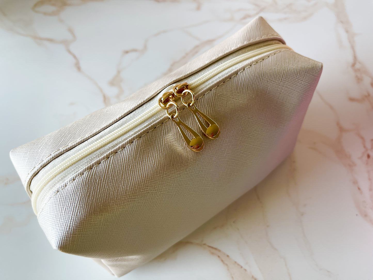 Sparkly White Vinyl Boxy Bag – Personalized Bridal or Bridesmaid Gift