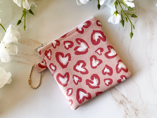 Wild Hearts Small Zipper Pouch – Sweet & Wild Collection Coin & Card Holder