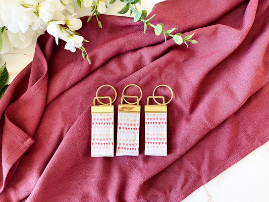Mini Hearts Wristlet Keychain