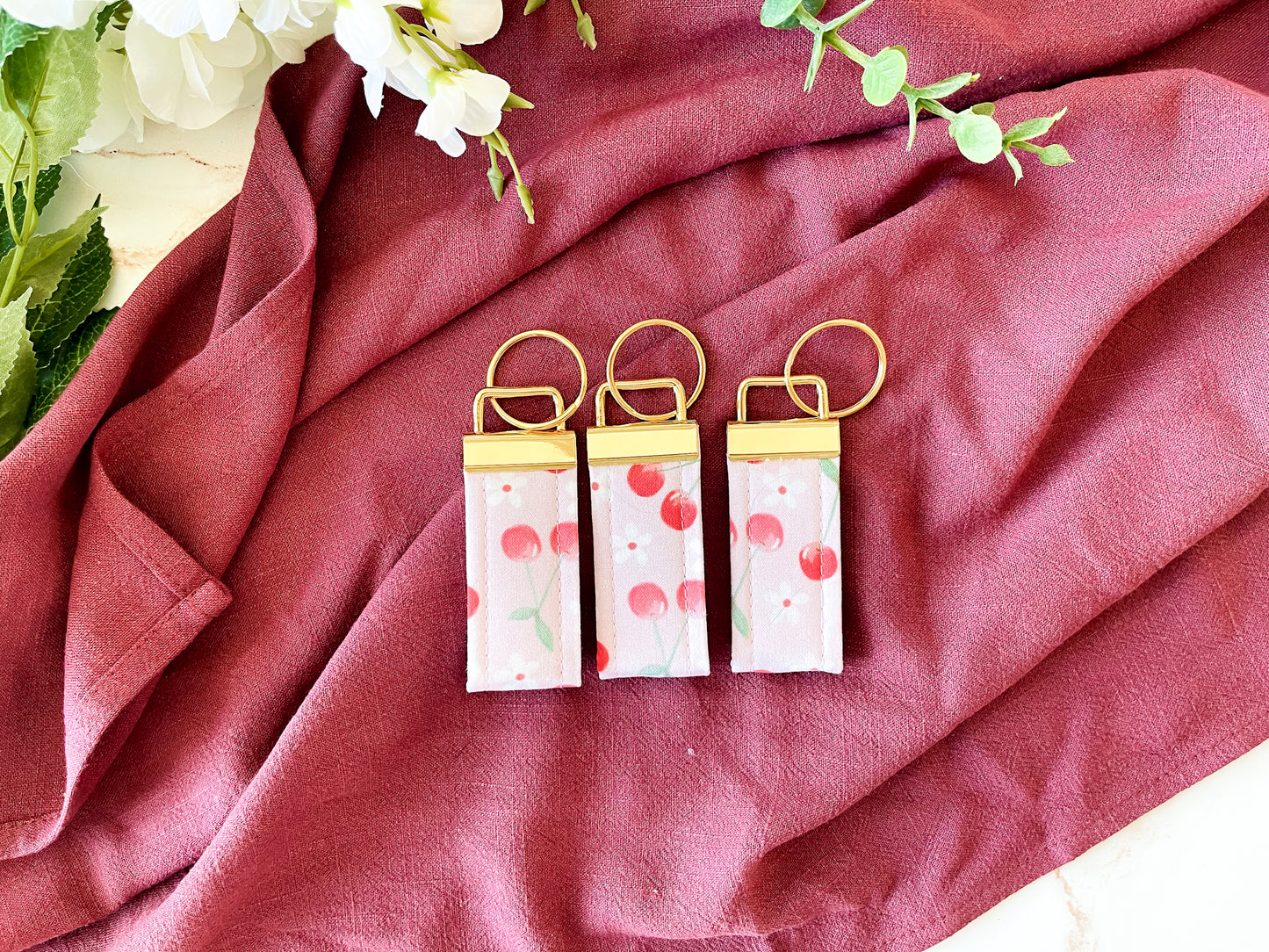 Sweet Cherries Wristlet Keychain – Sweet & Wild Collection (Classic or Mini Size)