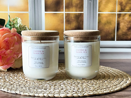 Jasmine & White Tea Soy Wax Candle