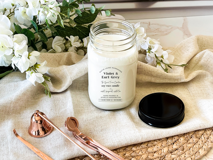 Violet & Earl Grey Soy Wax Candle