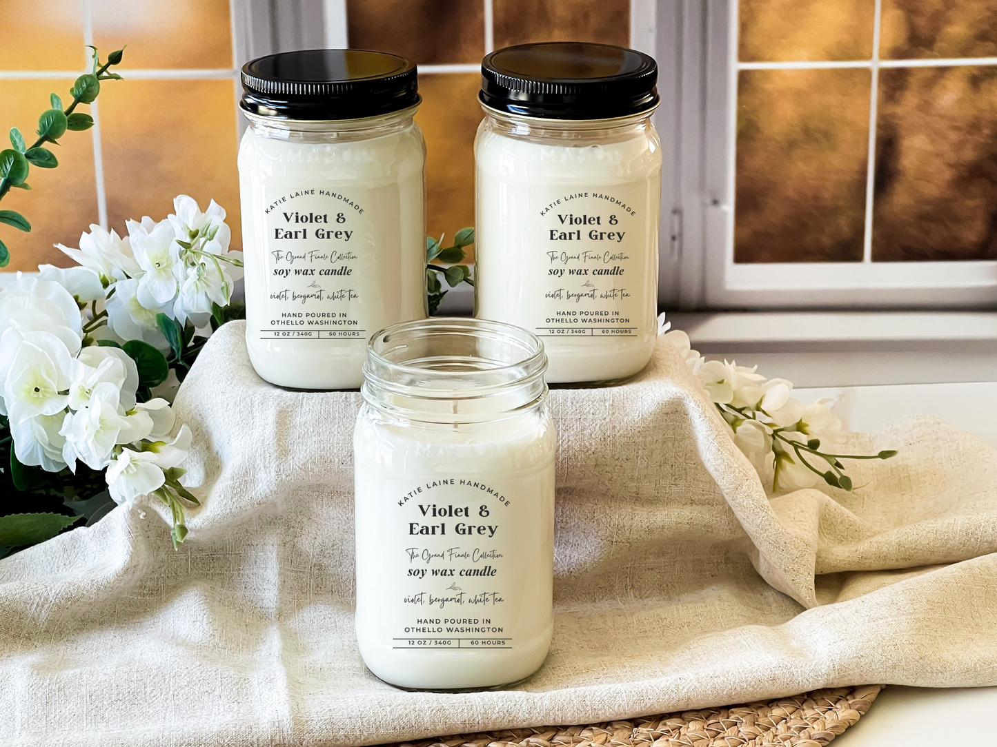 Violet & Earl Grey Soy Wax Candle