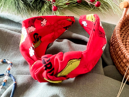 Merry Grinchmas Knot Headband – Festive Christmas Hair Accessory