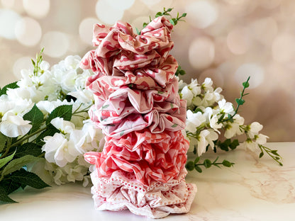 Pink & Orange Wild Check Scrunchie – Sweet & Wild Collection Hair Accessory