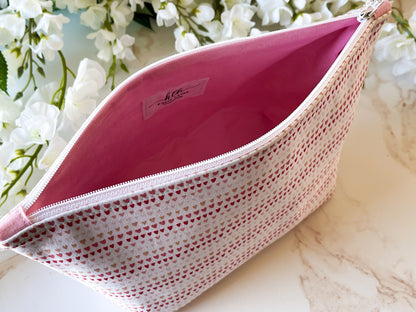 Mini Hearts Cosmetic Bag – Sweet & Wild Collection Zipper Pouch