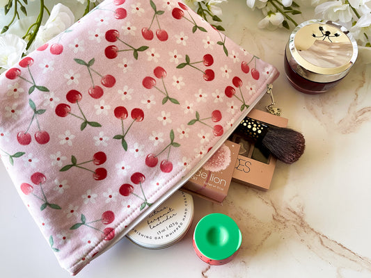 Sweet Cherries Cosmetic Bag – Sweet & Wild Collection Zipper Pouch