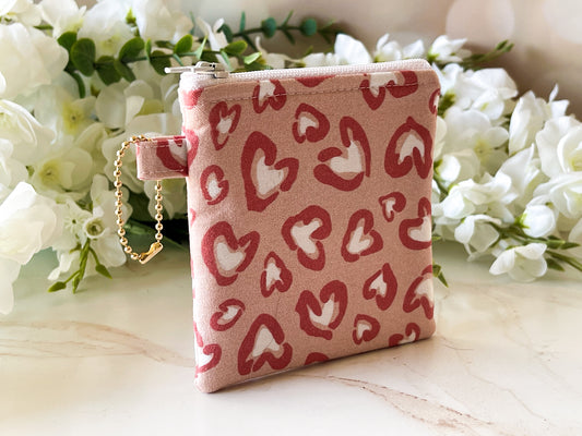 Wild Hearts Small Zipper Pouch – Sweet & Wild Collection Coin & Card Holder