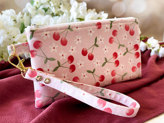 Sweet Cherries Wristlet Zipper Pouch – Sweet & Wild Collection Clutch Bag