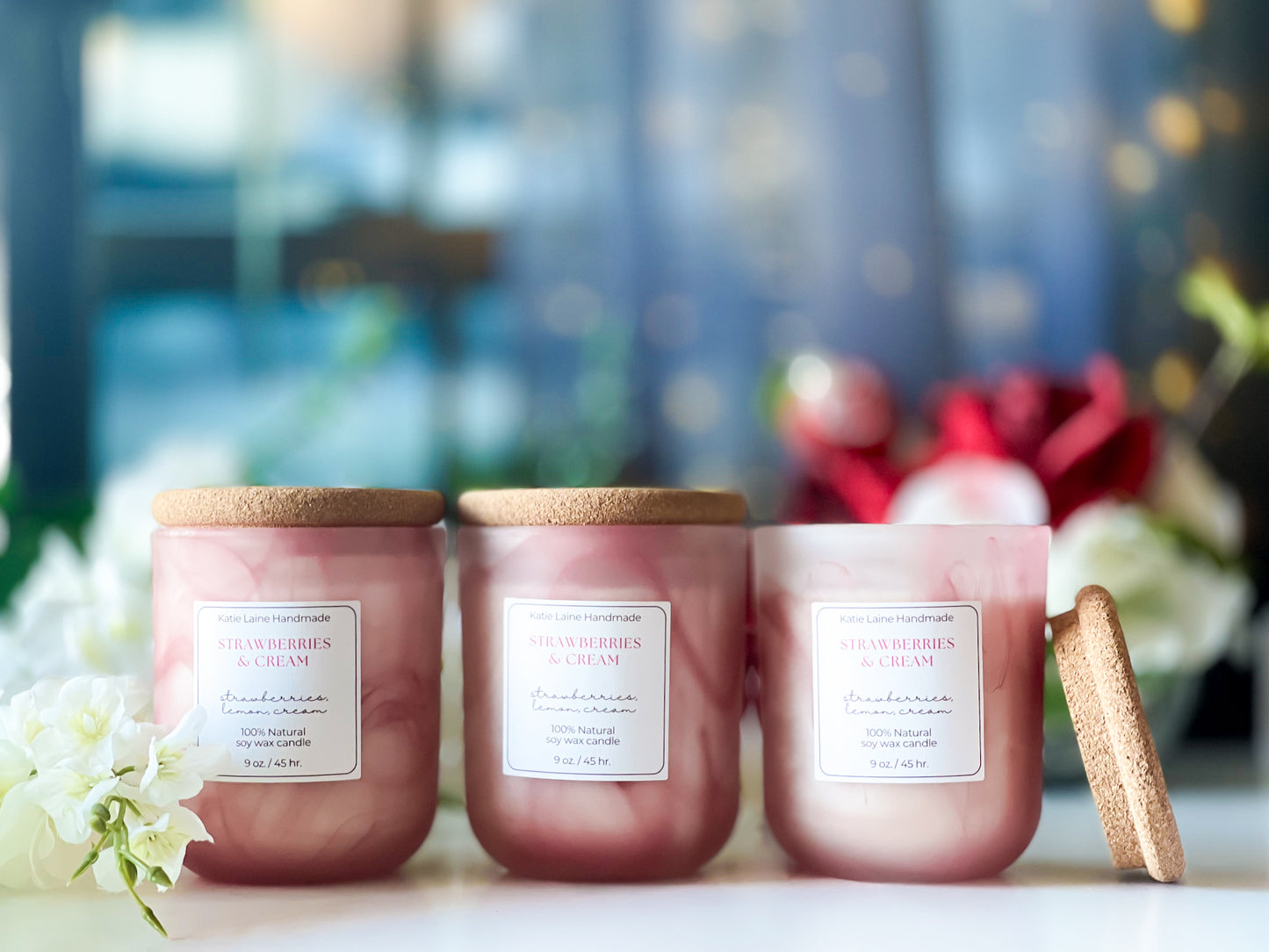 Strawberries & Cream Soy Wax Candle