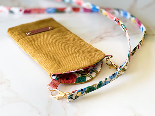 Mustard Corduroy Phone Sling | The Corduroy Collection