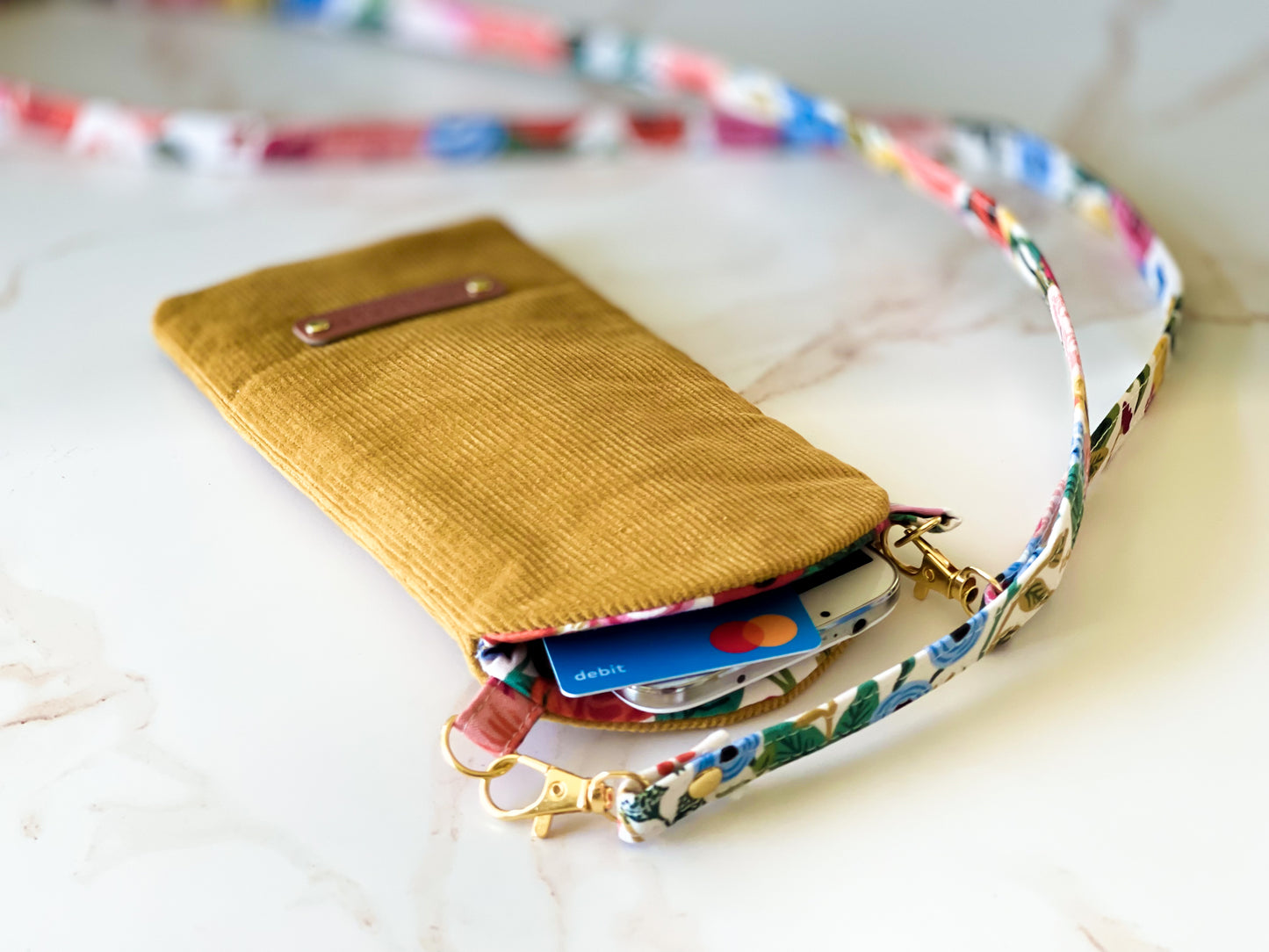 Mustard Corduroy Phone Sling | The Corduroy Collection
