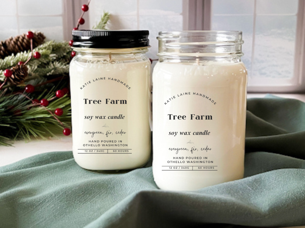 Tree Farm Soy Wax Candle or Beeswax Blend Wax Melt – Fresh Evergreen Scent