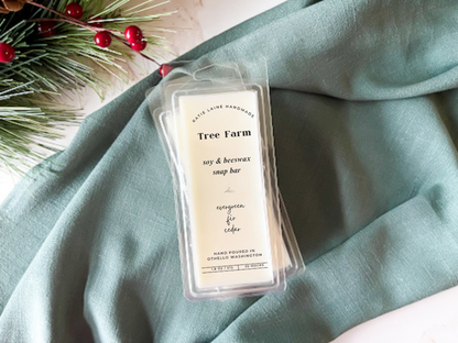 Tree Farm Soy Wax Candle or Beeswax Blend Wax Melt – Fresh Evergreen Scent