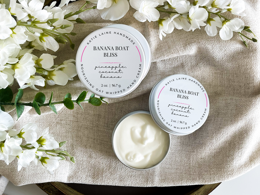 Banana Boat Bliss Hand Cream – Whipped Oat Lotion for Soft, Nourished Skin