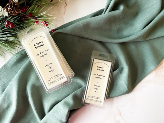 Winter Woods Soy Wax Candle or Beeswax Blend Wax Melt – Fresh & Earthy Evergreen Scent